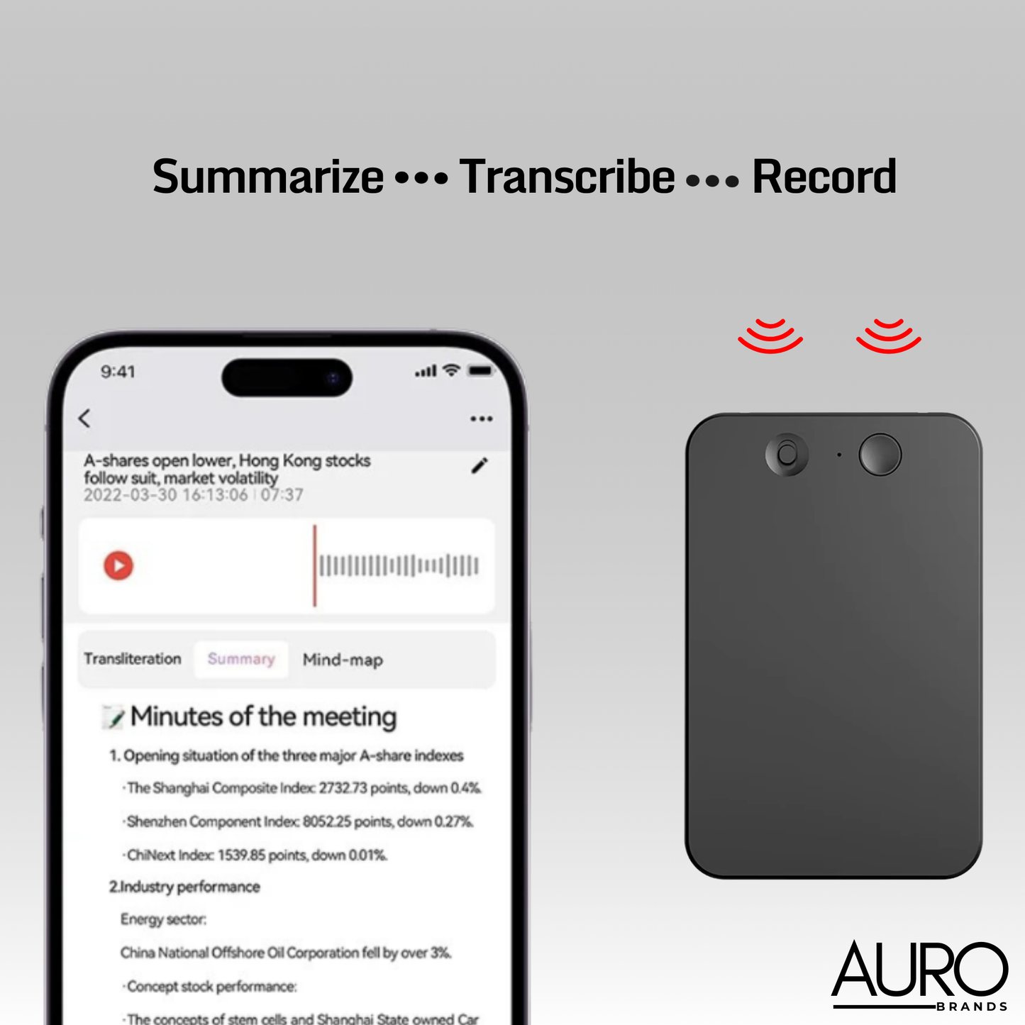 AuroNote™ - AI Note Taking Assistant