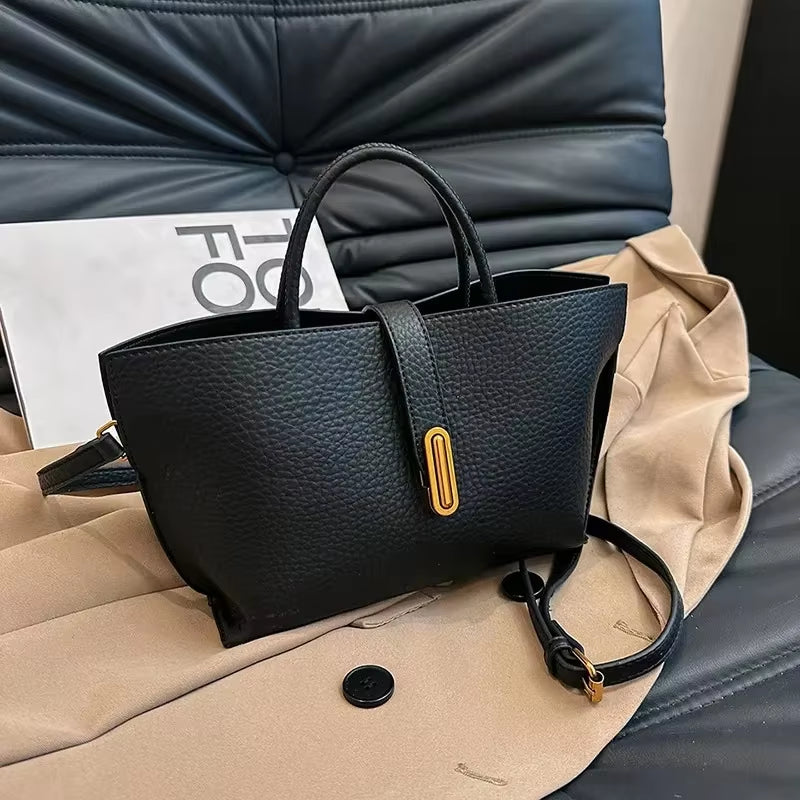 2025 New High Quality Solid Color PU Women'S Shoulder Bag Hot Selling Large Capacity Casual Commuting Crossbody Bagсумка Женская