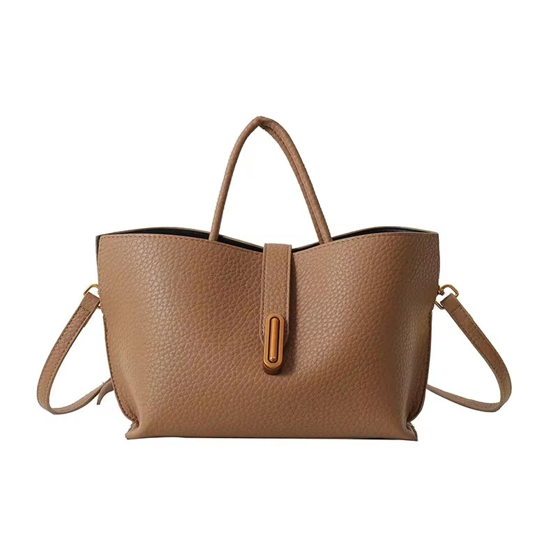 2025 New High Quality Solid Color PU Women'S Shoulder Bag Hot Selling Large Capacity Casual Commuting Crossbody Bagсумка Женская